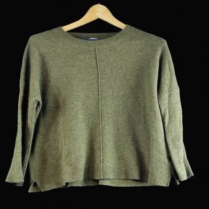 Madewell Marled black green sweater S M L